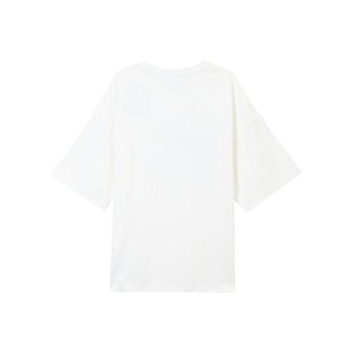 Nike Men's White Loose-Fit Crew Neck T-Shirt with Letter Print
