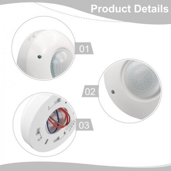 Degree Ceiling Occupancy Motion Sensor Switch for Efficient Lighting