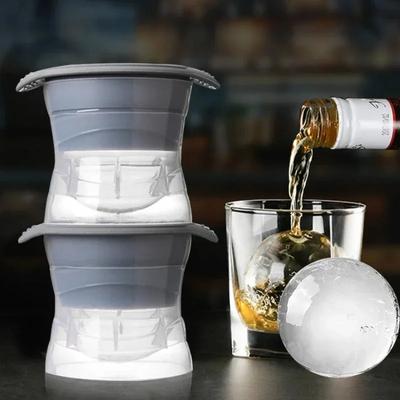 Stampo per palline di grandi dimensioni, stampo per cubetti di ghiaccio rotondi, stampo per ghiaccio in silicone, vassoio per ghiaccio da whisky