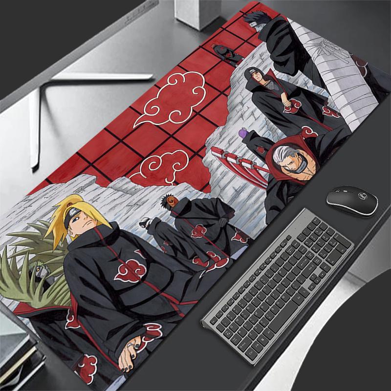 Large Mouse Pad N-narutoS A-akatsuki Carpet Laptop Pc Gamer Keyboard Mat Mousepad Edge White Lock Edge Tassel Rubber Table Mat