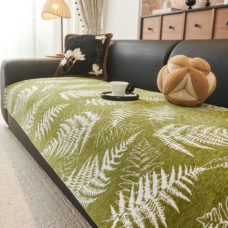 

1pc Floral Pattern Sofa Cushion, Modern Style, Snow Velvet, Irregular Shape, Cat Scratch Resistant, Suitable for Daily Use In The Living Room 90*160cm