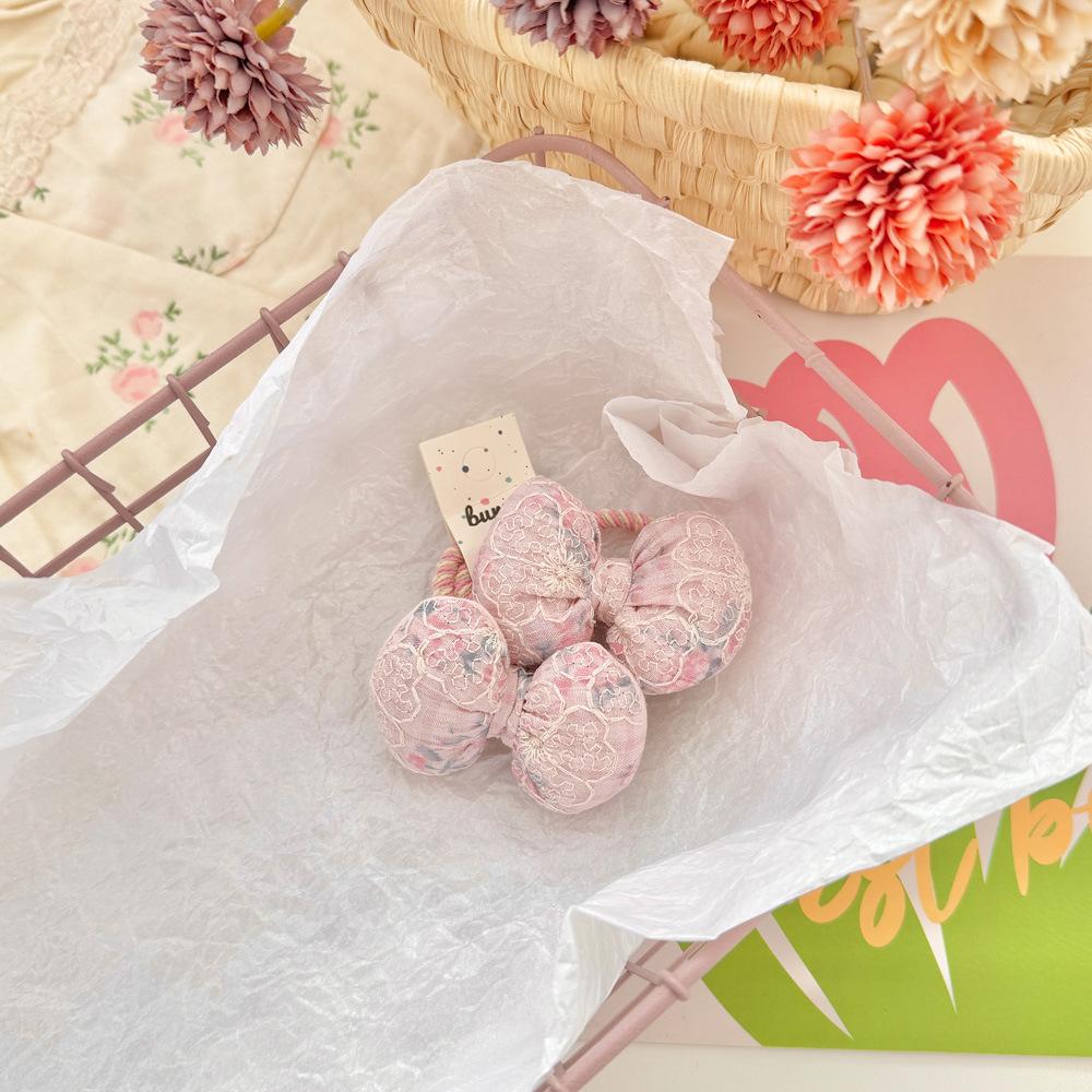 2 Stück Elastische Haarbänder Baby Mädchen Haarseil Zopfgummis Süße Schleife Blume Scrunchies Pferdeschwanzhalter Kinder Haarschmuck