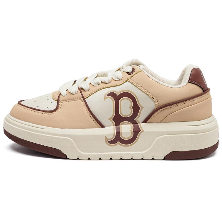 

New MLB Chunky Liner Anti Slip And Wear Resistant Height Increasing Low Top Skateboard Shoes Unisex Beige Yellow 3ASXCA12N-43BGS 44