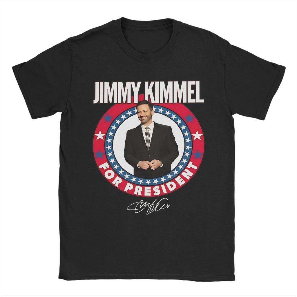Jimmy Kimmel For President Talk Show Host Celeb T Shirt Cool T-Shirts Short Sleeves Tops Summer Cotton Plus Size 5XL Clothes
