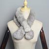 New Style Women Winter Real Rabbit Fur Scarf Lady Warm Rabbit Fur Scarves Knit Natural Real Rabbit Fur Ring Casual Muffler