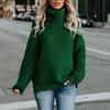 Women's Casualsolid Color Casual Thick Line Long Sleeve Turtleneck Sweater