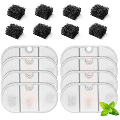 Filter für Katzenbrunnen, Ersatzfilter und Schwamm für Haustier-Trinkbrunnen, 71 oz/2,1 l