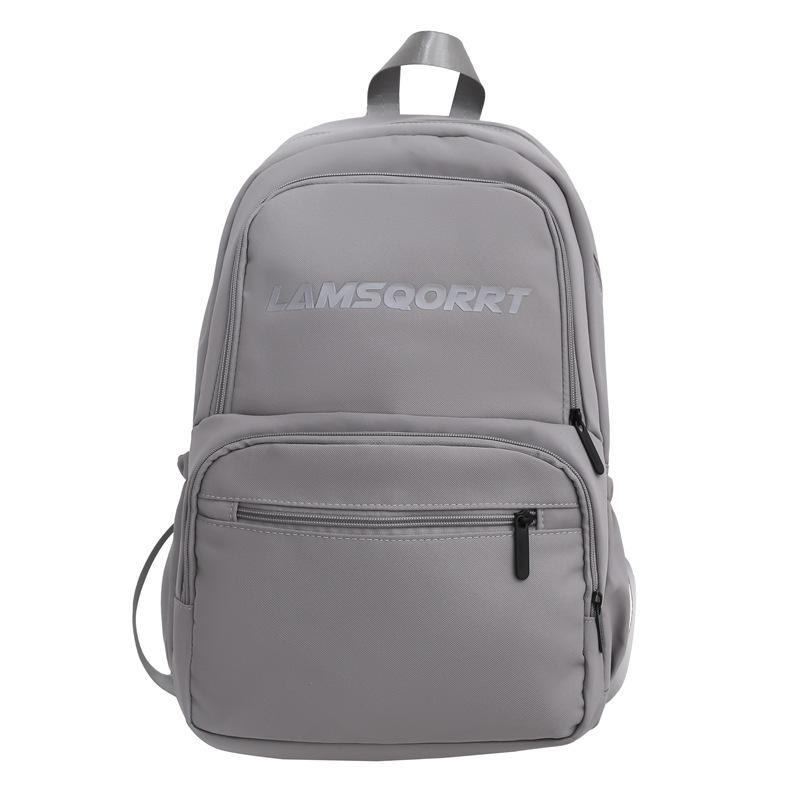 

Schoolbag Male Students Large Capacity Backpack Junior High School Women s Backpack сірий