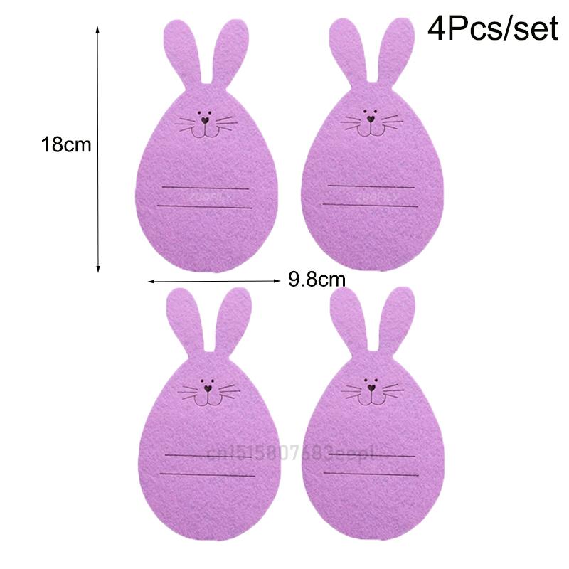 Easter Knife Fork Holder Pocket Carrot Rabbit Eggs Bunny Cutlery Bag for Easter Party Table Decor Tableware Cover Ornaments 2025