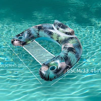 1 Stück Aufblasbare Schwimmliege aus verdicktem PVC, Schwimmliege, geeignet für Wasserspaß, Poolparty (mit Luftpumpe)