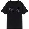 Happy Fashion T-Shirts La Linea Die Linie Osvaldo Cavandoli TV Unisex WoUnisex Stil Streetwear T-Shirt Rundhals Lässige Oberteile Camisetas