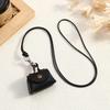 New Small and Cute Leather Coin Purse Pendant Necklace Sweater Chain Long Storage Bag Women's Headphone Cover Accessories