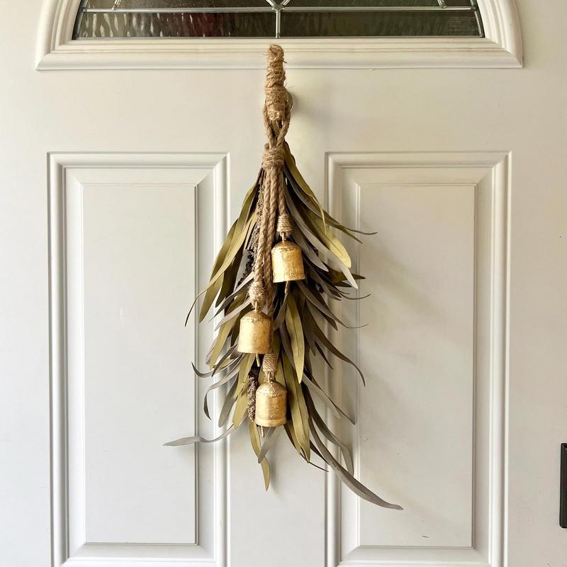 Winter Wreaths For Front Door Outdoor Home Decorations Christmas Bells Decorations Christmas Wreaths For Outside Artificial