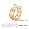 Stylish stainless steel Simple hollow fish-shaped ring Charm cute amulet Timeless promise party birthday jewelry gift