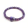 Natural Stone Beaded Bracelet Heart Couple Bracelet Elegant Strand Bracelets  Women Lovers