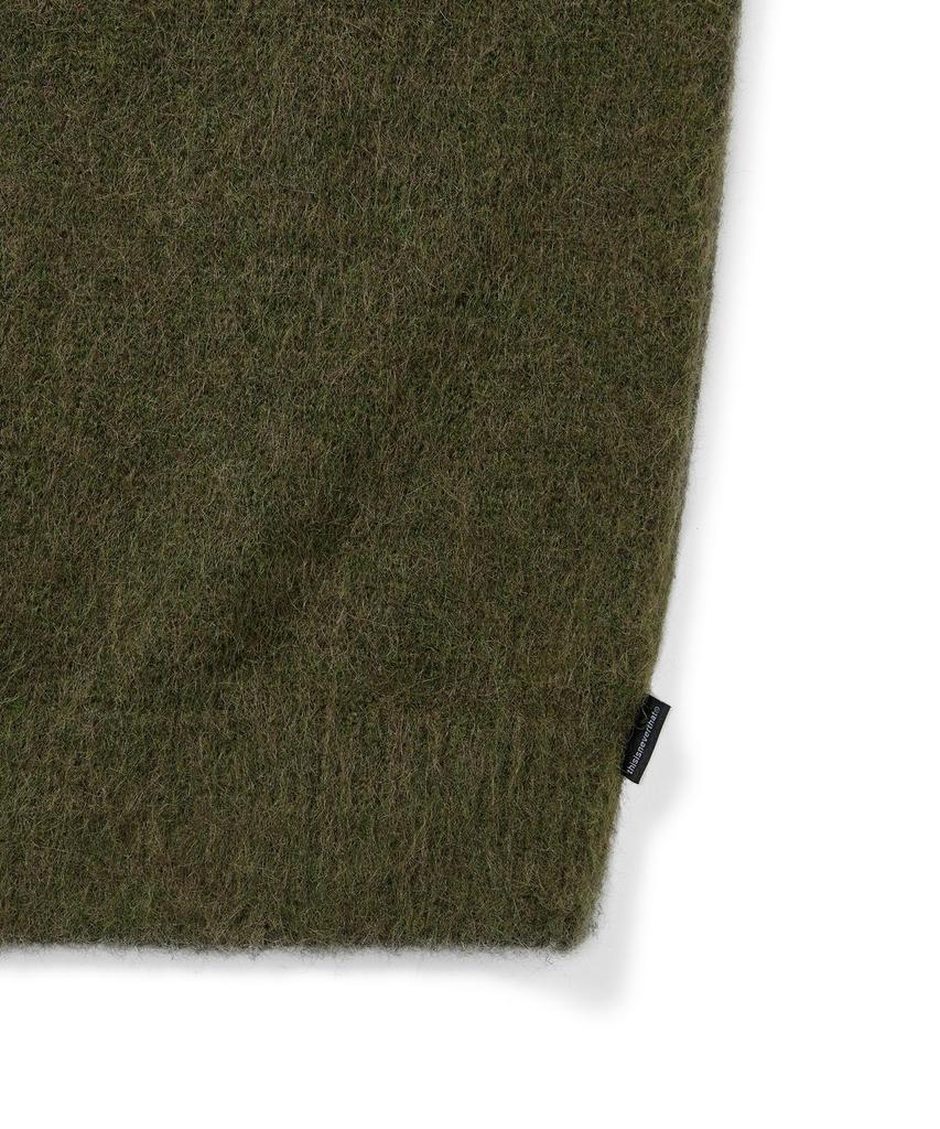 Thisisneverthat Hairy Knit Cardigan Olive Green