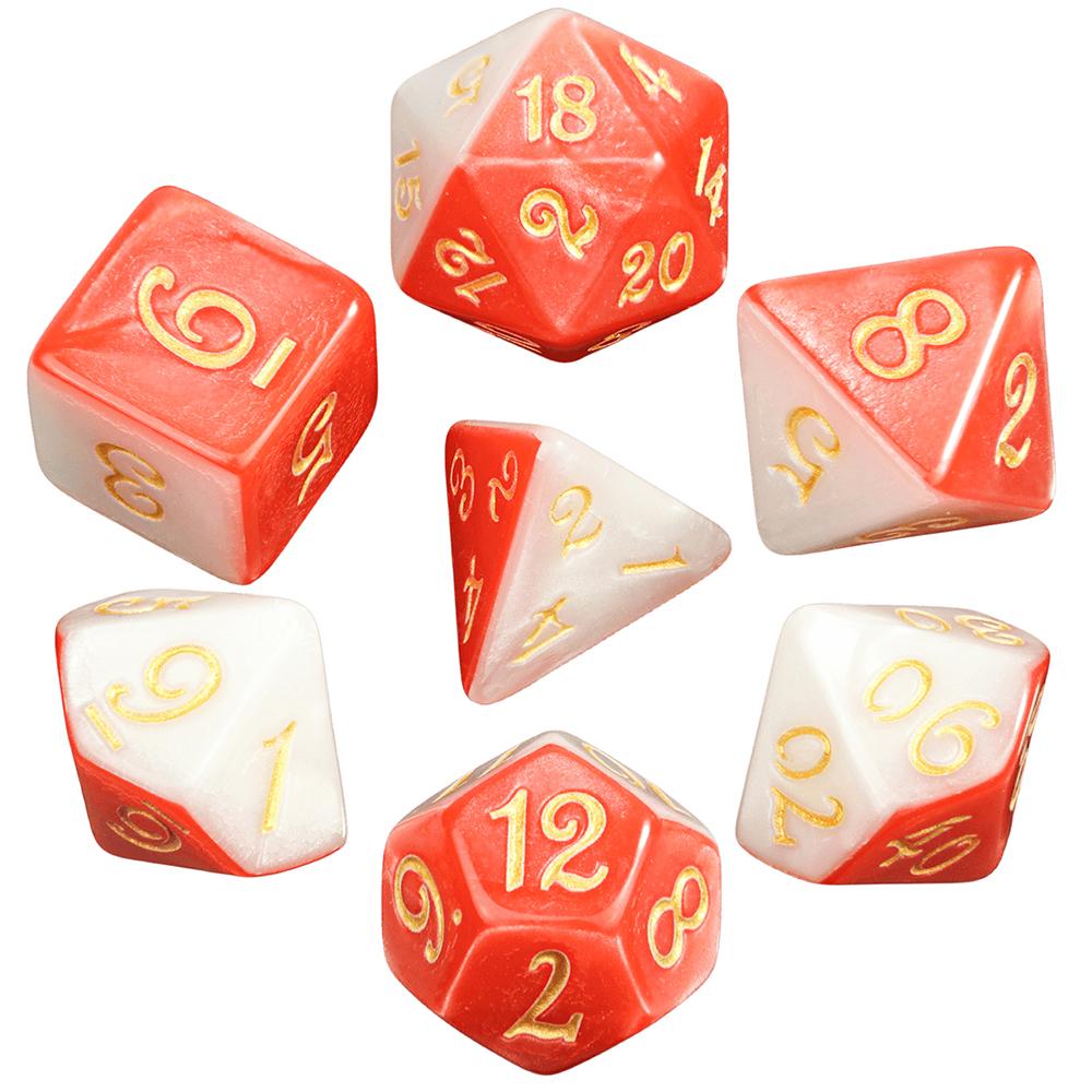 7pcs Splic Colors Game Dice DND Polyhedral Dice Set for DND RPG Table Board Role Playing Games