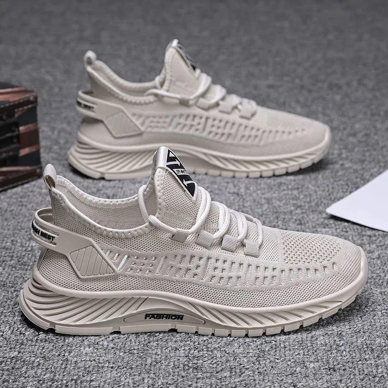 

Fashion Flying Weaving Trend Shoes Versatile Casual Shoes Mesh Breathable Student Lightweight and Comfortable Running Shoes Men 44