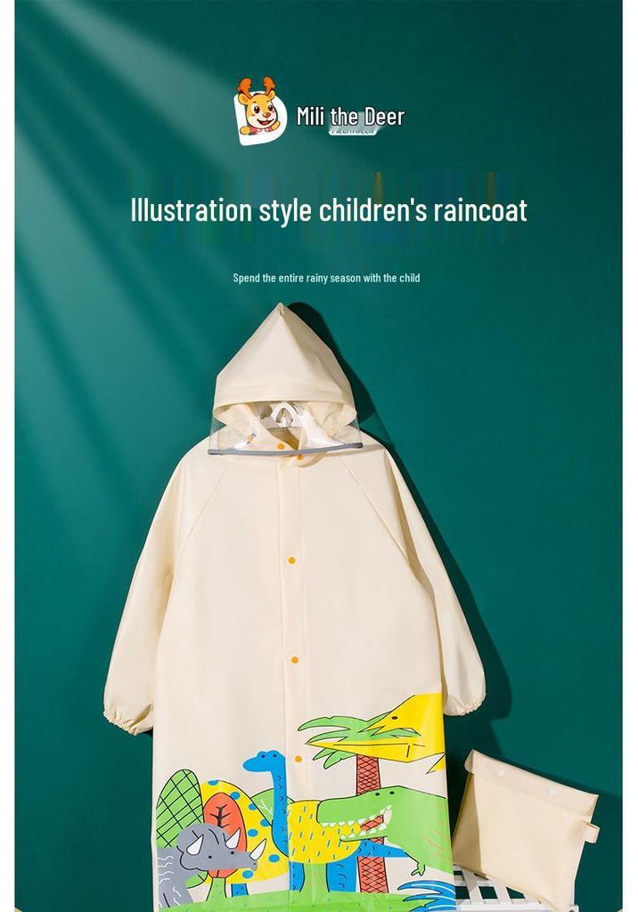 Children's Cartoon Rain Poncho - Waterproof Gear for Boys, Girls, Toddlers, and Primary School Students