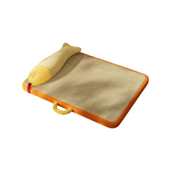 Pet Mat Cooling Rattan Fabric Breathable Anti-Slip Soft Thick Filling Sleep Heat Dissipation Summer Pet Cooling Pad
