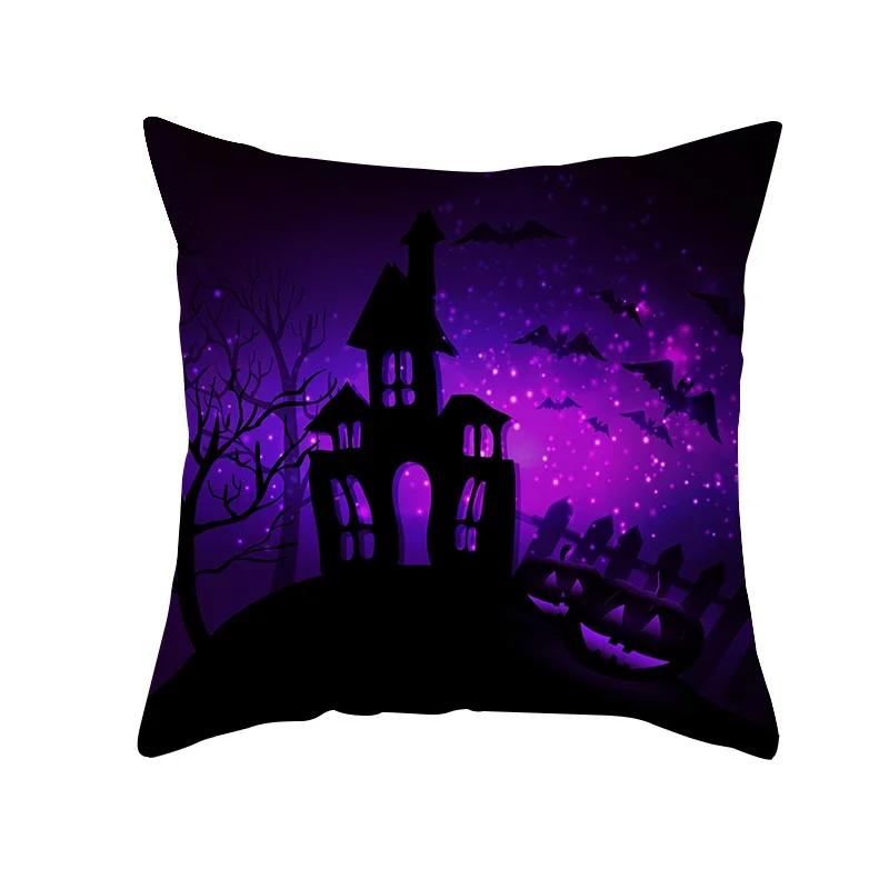 Home Decor Halloween Pumpkin Cushion Cover Trick or Treat Farm Print Sofa Cushion Cover X Funda De Almohada