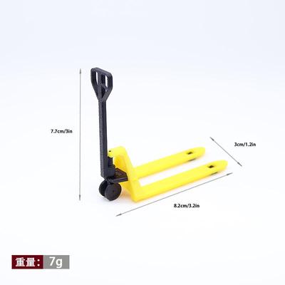 2Pcs 1/12 Dollhouse Food And Play Scene Miniature Forklift Mini Simulation Transporter Tray Toy Set For Kids Gift
