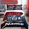 3pcs Duvet Cover Set (1*Duvet Cover + 2*Pillowcase, Without Core), Custom Name NFL Pattern Bedding Set, Home Bedroom Decor Gift