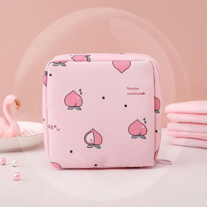 Large Capacity Cute Cartoon Sanitary Napkin & Lipstick Storage Bag