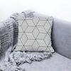 Clean Minimal White Geometry Cushion Cover Premium Comfort Reversible Pillow Cove Two In One Design for Any Room  Car Interior