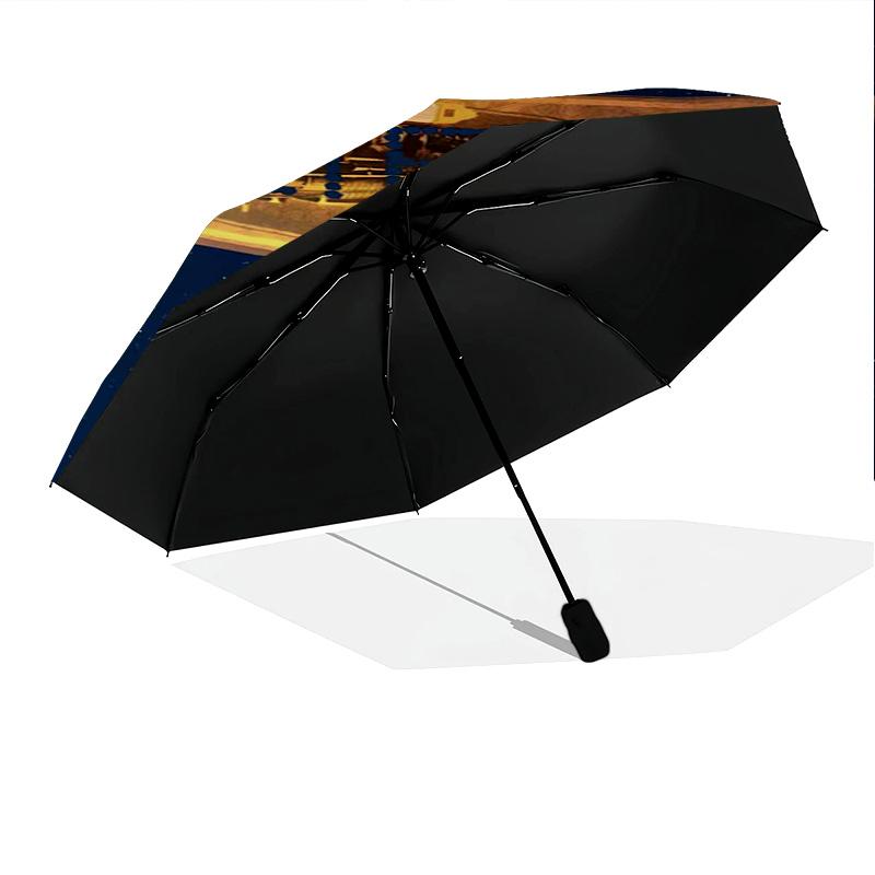 1 PC Automatic Folding Umbrella - Cartoon Pattern, Portable & Foldable Design with 45 Ribs, Christmas Birthday Gifts