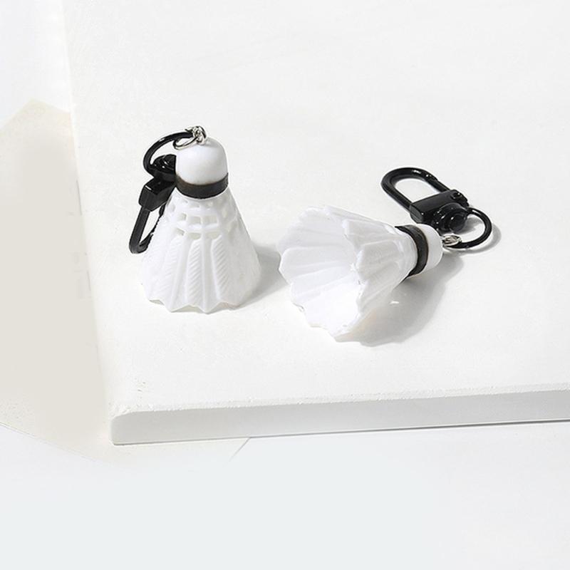 Simulované malé badmintonové klíčenky přívěsek jednoduchá ozdoba na klíče od auta závěsná dekorace na batoh pro ženy muže