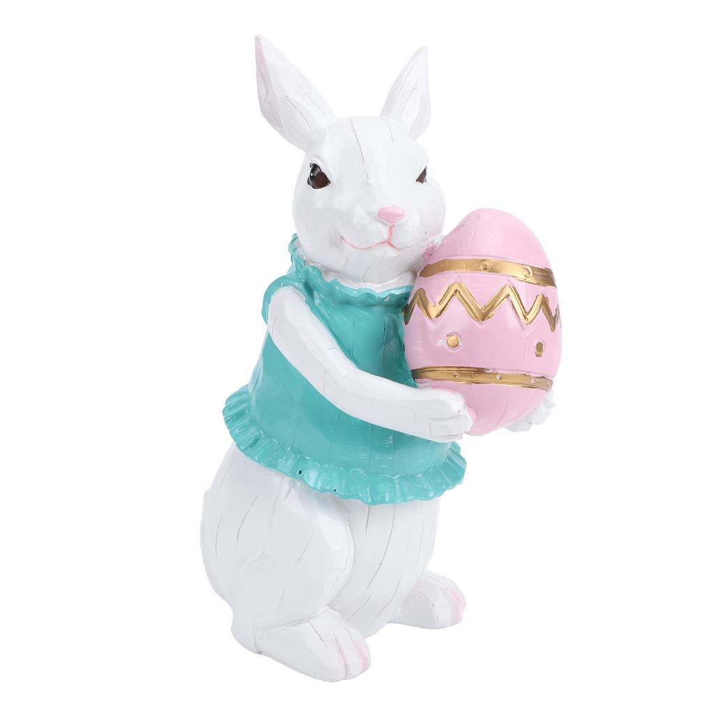 Easter Bunny Decoration Resin Figurine Statue Cute Easter Rabbit Ornament for Home Holiday Gift Style B