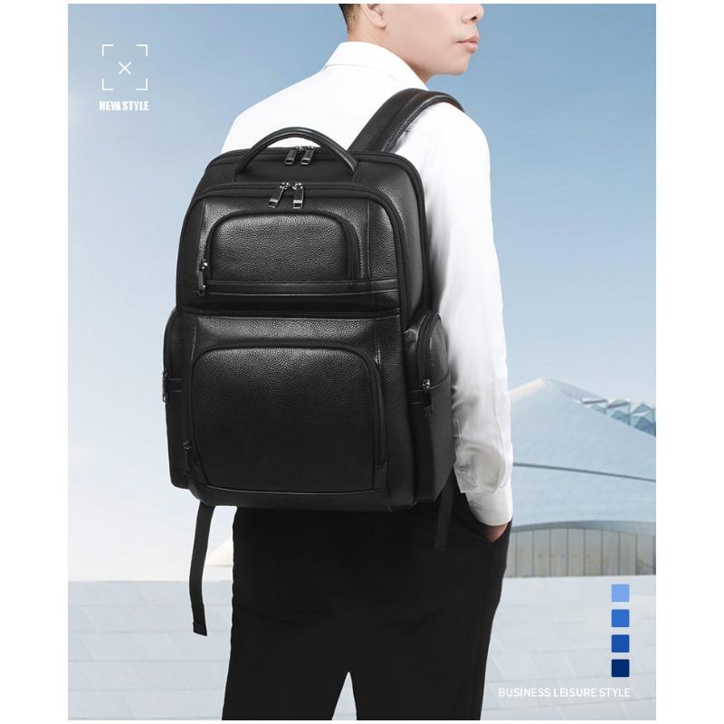 Echtes Leder Herren Schultertasche Rindsleder Computertasche Große Kapazität Herrentasche Fortschrittlicher Business-Rucksack