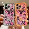 Cool Girl Butterfly Painting For iPhone 17 Pro Max Funda iPhone 16 15 14 13 Pro Max Skin Feeling Magnetic For Magsafe Shockproof Bumper Cover