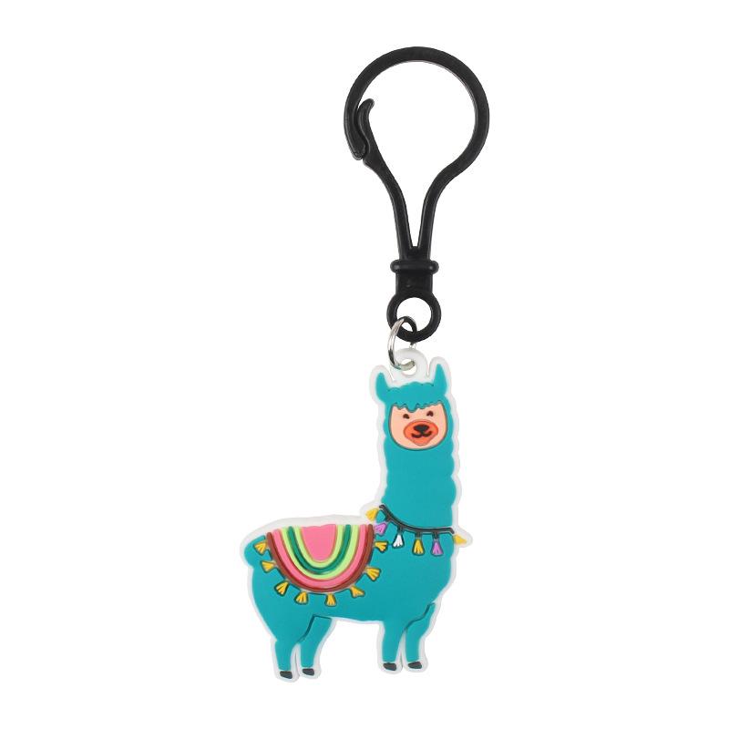 Adorable Alpaca Soft Rubber Keychain Pendant