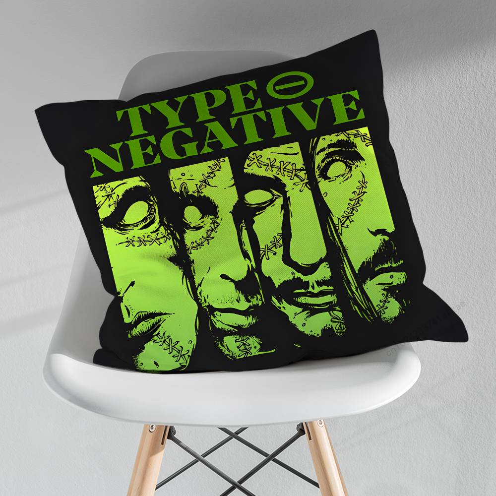 TType O NNegative Throw Pillow Case Living Room Sofa Cushion Cover For Home Bedroom Decoration Protector