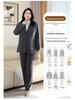 **Deep Gray Plus Size Women's Suit Jacket: Spring/Autumn Professional Formal Wear Set**
