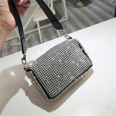 Small Bag Women's New Rhinestone Bag Full Diamond Bling Bag Portable Messenger Chain Bag Diamond Bag Trend