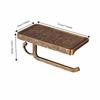 Aluminum Paper Roll Rack Vintage Style Carved Floral Design Toilet Paper Towel Holder Rustproof Wall Mounted