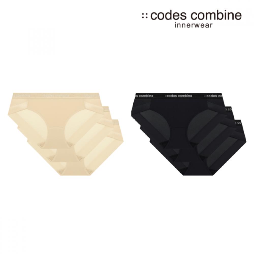 CodeS Combine Women S baSic briefS 3 Pack Set 2 typeS Cfwbp361 bbb+Cfwbp361 SSS 361-BBB/90