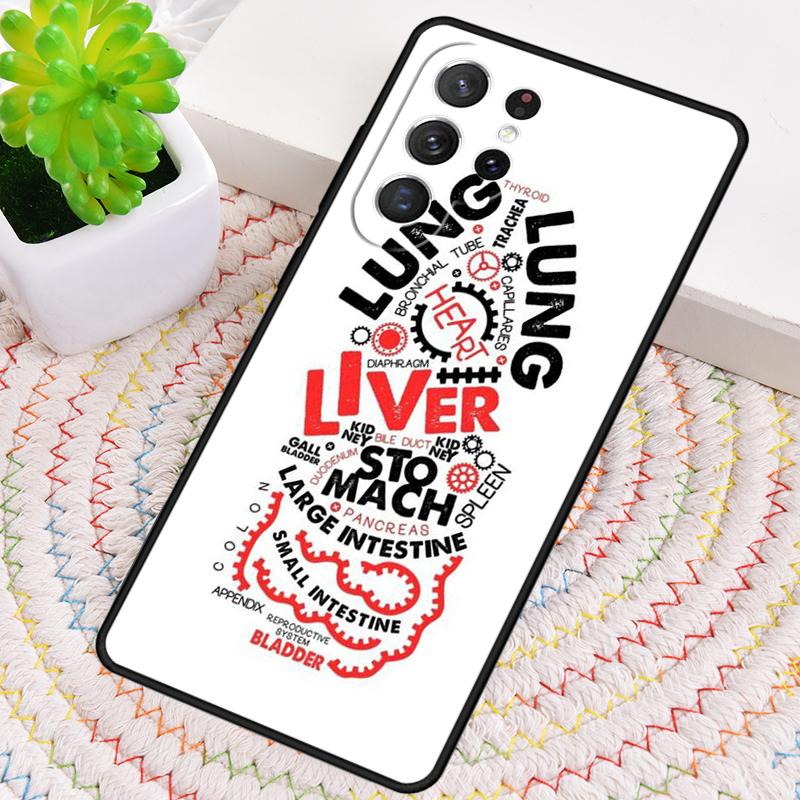 Medical Human Organs Brain Kidney Art Soft Phone Case For Samsung Galaxy Note 10 Pro S26 S25 S24 S23 S22 S21 Plus Ultra Cover