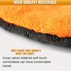2PCS Car Wash Mitt, Coral Fleece Microfiber Dusting Mitt with Thumb, No Scratch No Lint Cleaning Glove with Elastic Wrist Cuff, Reble Car Washing and