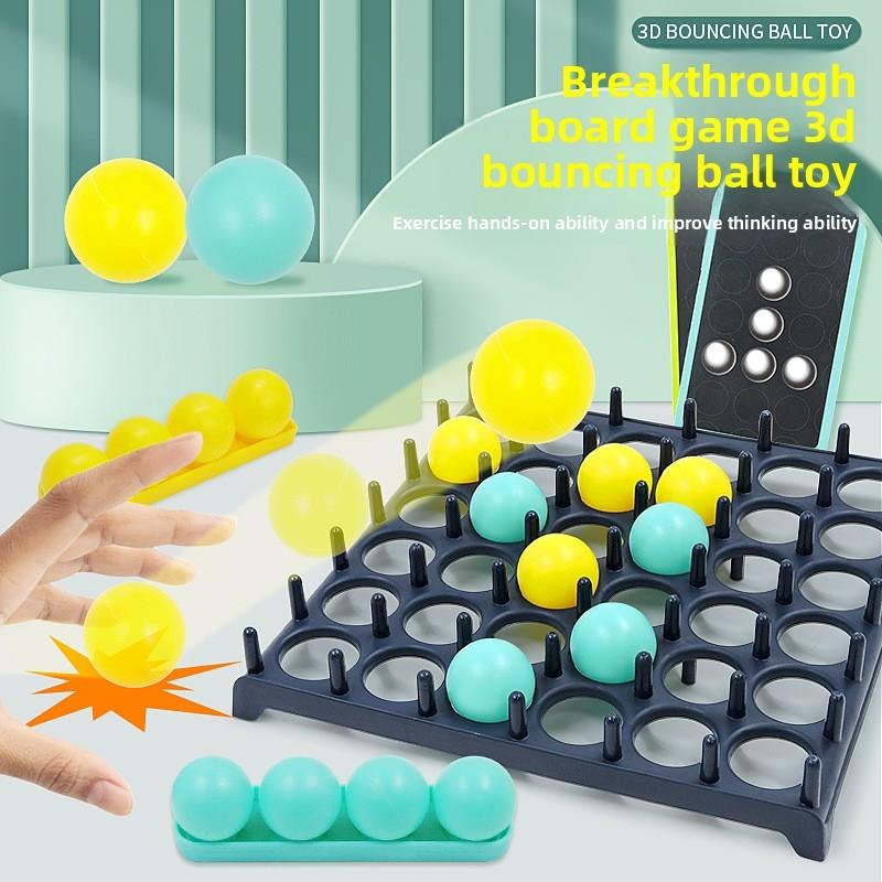 Jumping Ball Toy Set For Kids With Bounce Game Board And Throwing Target For Childrens Educational Play