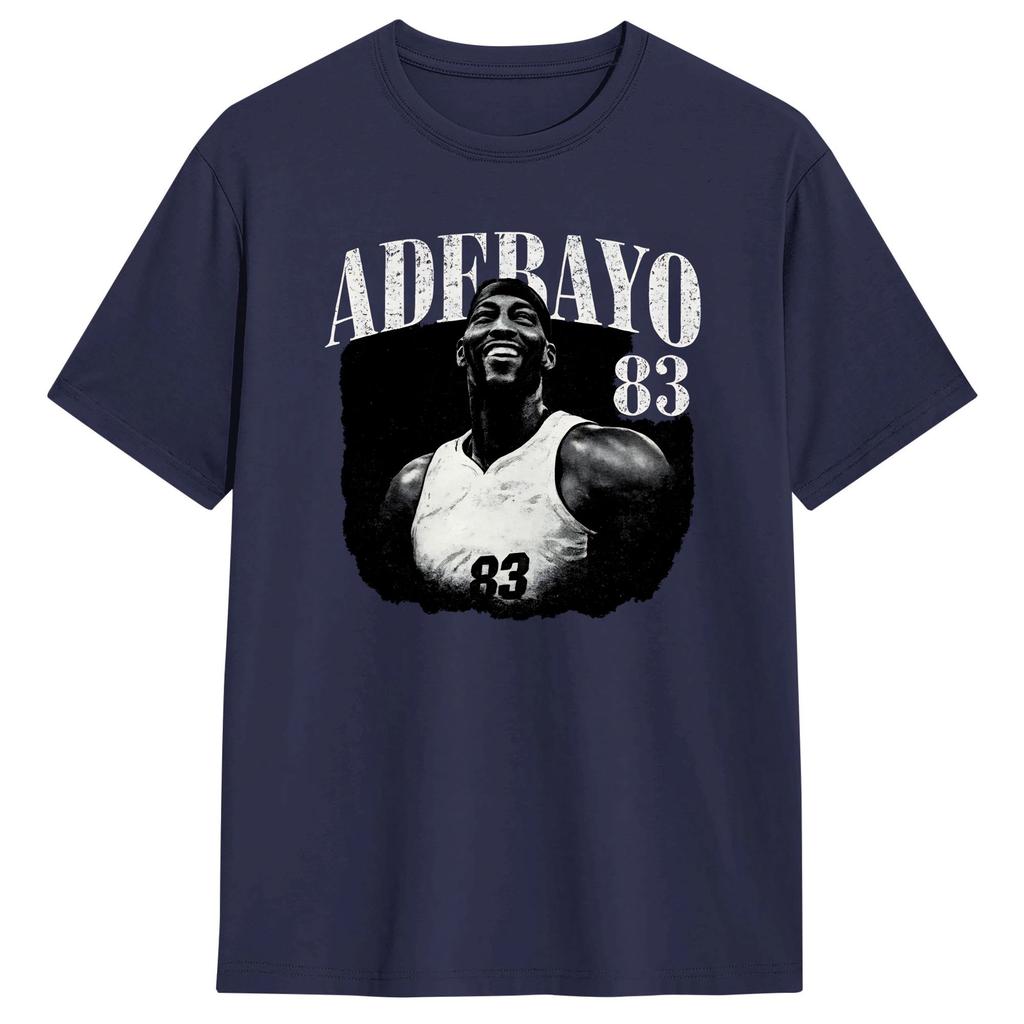 Bam Adebayo 83 T Shirt Summer Trendy Cool TShirts Unisex 100 Cotton Crew Neck Plus Size Clothing Short Sleeves Y2K Funny Tops