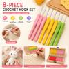 Colorful Grip Crochet Hooks 2.5-6.0mm Sizes Yarn Needles Set Aluminium Crochet Hooks  For Beginners