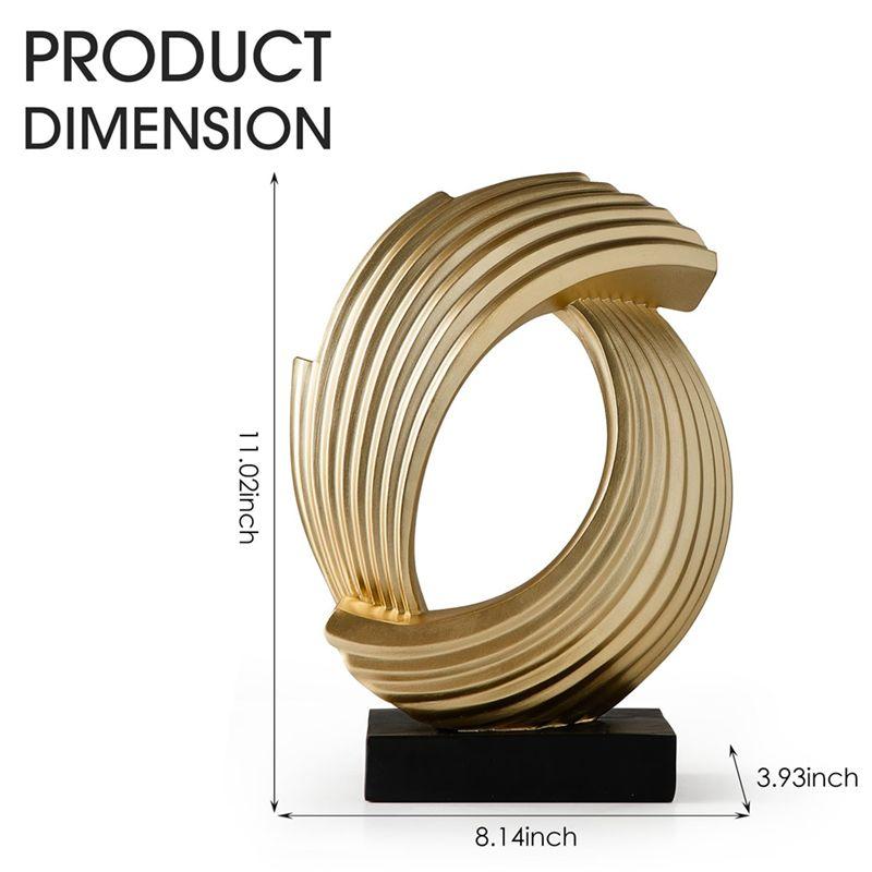 AEE4-Abstract Art Gold Statue Sculptures Home Decor Modern Resin Living Room Decor Decorations