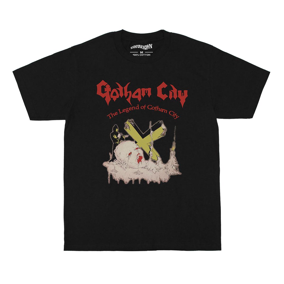 

Gotham City TShirt Swedish Heavy Metal 80S Band Heavy Load Graphic Unisex Top Unisexs Cotton Short Sleeves Printed Clothes Shirts 4XL