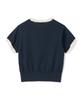KNITTED (W) Cotton Logo Ringer Knit Navy