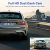 Screen Dual Lens HD 1080P Dash Cam Front&Rear Built-in GPS 170° Wide Angle DVR with G-sensor/Night Vision/Motion Detection/Loop