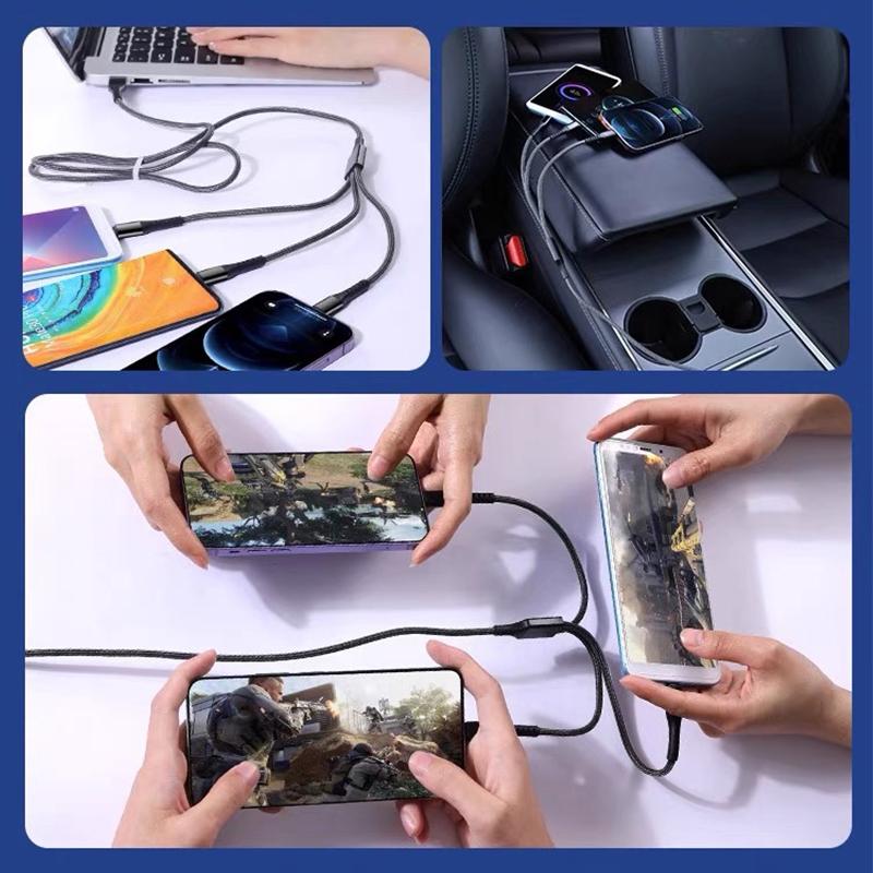 Car 3 In 1 100w Fast Charging Type C Usb Data Cable For Honda Pilot Odyssey Civic HR-V Prologue ZR-V Passport Fit Freed WR-V Ny1 ajj256